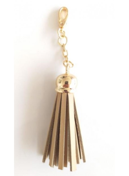 Çanta Aksesuar Gerçek Deri Kovanlı Püskül Ham Renk