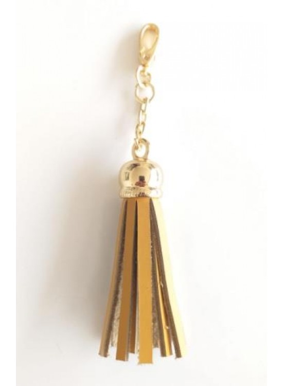 Çanta Aksesuar Gerçek Deri Kovanlı Püskül Hardal Sarı Renk