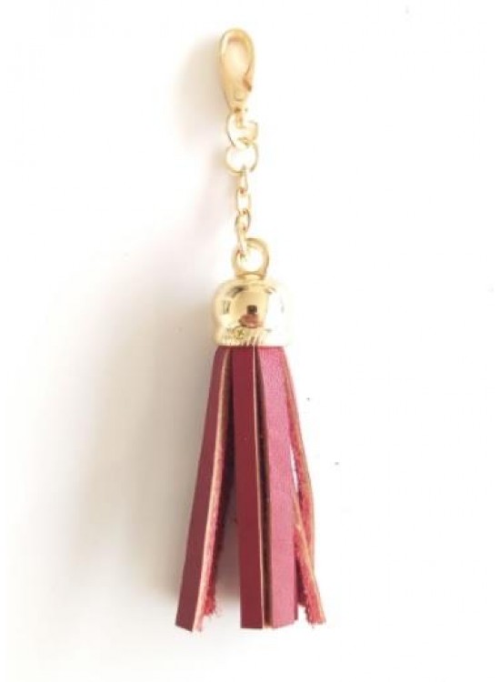 Çanta Aksesuar Gerçek Deri Kovanlı Püskül Kırmızı Renk