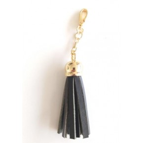 Çanta Aksesuar Gerçek Deri Kovanlı Püskül Siyah Renk