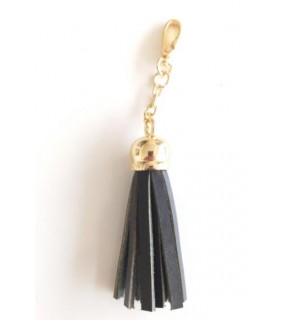 Çanta Aksesuar Gerçek Deri Kovanlı Püskül Siyah Renk