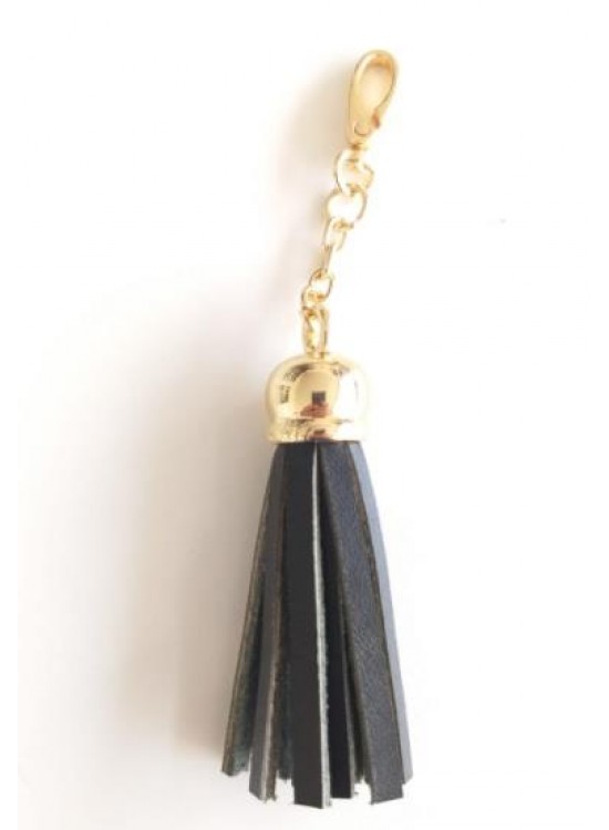 Çanta Aksesuar Gerçek Deri Kovanlı Püskül Siyah Renk