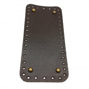Çanta Aksesuar Gerçek Deri Koyu Kahve 25X12 cm Dikdörtgen Antik Metalli Çanta Tabanı