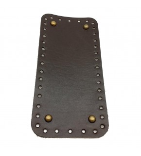 Çanta Aksesuar Gerçek Deri Koyu Kahve 25X12 cm Dikdörtgen Antik Metalli Çanta Tabanı