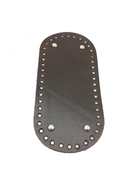 Çanta Aksesuar Gerçek Deri Koyu Kahve 25X12 cm Oval Gümüş Metalli Çanta Tabanı Çanta Aksesuar Gerçek Deri Koyu Kahve 25X12 cm Oval Gümüş Metalli Çanta Tabanı