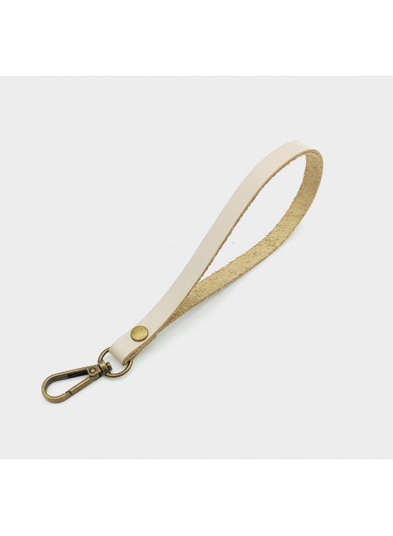 Çanta Aksesuar Gerçek Deri Krem Renk Elcik Antik Metalli