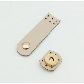 Çanta Aksesuar Gerçek Deri Krem Renk Mini Kapak 8X2,3 Cm Light Gold Metalli
