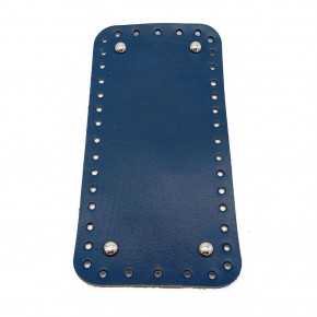 Çanta Aksesuar Gerçek Deri Lacivert 25X12 cm Dikdörtgen Gümüş Metalli Çanta Tabanı