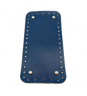 Çanta Aksesuar Gerçek Deri Lacivert 25X12 cm Dikdörtgen Gümüş Metalli Çanta Tabanı