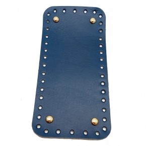 Çanta Aksesuar Gerçek Deri Lacivert 25X12 cm Dikdörtgen Light Gold Metalli Çanta Tabanı