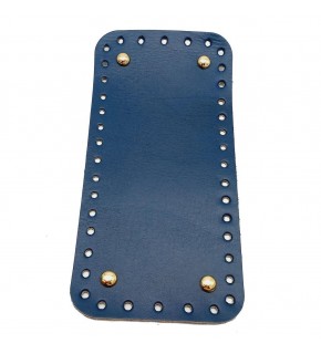 Çanta Aksesuar Gerçek Deri Lacivert 25X12 cm Dikdörtgen Light Gold Metalli Çanta Tabanı