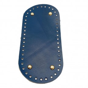 Çanta Aksesuar Gerçek Deri Lacivert 25X12 cm Oval Light Gold Metalli Çanta Tabanı