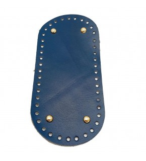 Çanta Aksesuar Gerçek Deri Lacivert 25X12 cm Oval Light Gold Metalli Çanta Tabanı