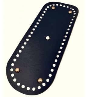 Çanta Aksesuar Gerçek Deri Lacivert 30X12 cm Oval Light Gold Metalli Çanta Tabanı