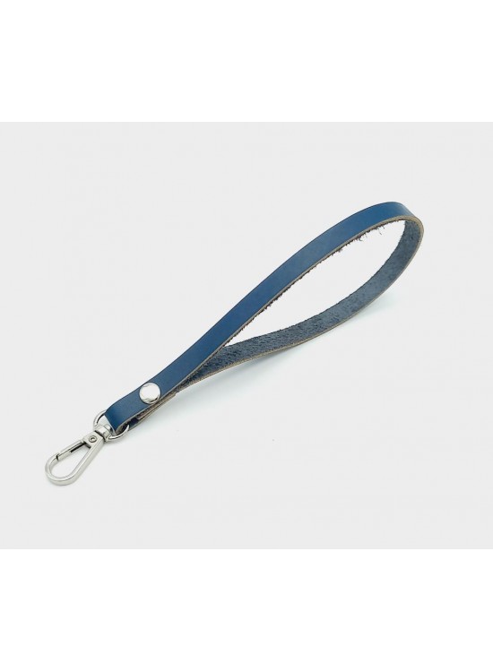 Çanta Aksesuar Gerçek Deri Lacivert Renk Elcik Gümüş Metalli