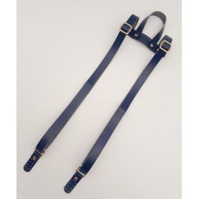 Çanta Aksesuar Gerçek Deri Lacivert Renk Sırt Çanta Sapı Light Gold Metalli