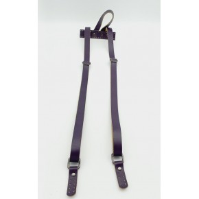 Çanta Aksesuar Gerçek Deri Mor Sırt Çanta Sapı Füme Metalli