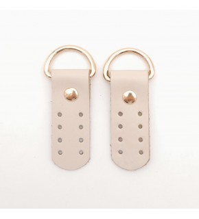 Çanta Aksesuar Gerçek Deri Sapucu (Böce) Bej Renk Light Gold Metalli