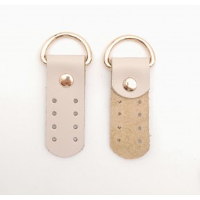 Çanta Aksesuar Gerçek Deri Sapucu (Böce) Bej Renk Light Gold Metalli