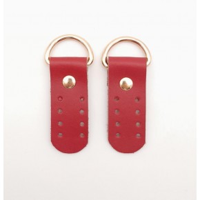 Çanta Aksesuar Gerçek Deri Sapucu (Böce) Kırmızı Renk Light Gold Metalli
