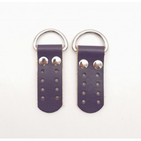 Çanta Aksesuar Gerçek Deri Sapucu (Böce) Mor Renk Gümüş Metalli