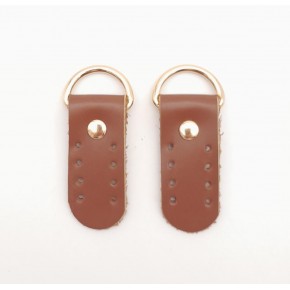 Çanta Aksesuar Gerçek Deri Sapucu (Böce) Sütlü Kahve Renk Light Gold Metalli