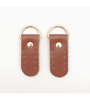 Çanta Aksesuar Gerçek Deri Sapucu (Böce) Sütlü Kahve Renk Light Gold Metalli