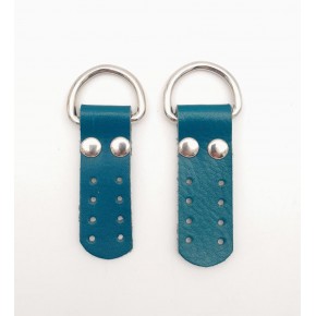 Çanta Aksesuar Gerçek Deri Sapucu (Böce) Turkuaz Renk Gümüş Metalli