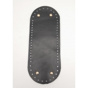 Çanta Aksesuar Gerçek Deri Siyah 30X12 cm Oval Light Gold Metalli Çanta Tabanı