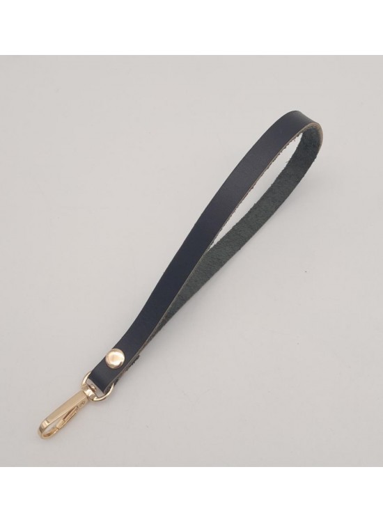 Çanta Aksesuar Gerçek Deri Siyah Renk Elcik Light Gold Metalli