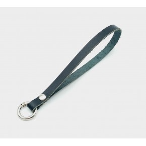 Çanta Aksesuar Gerçek Deri Siyah Renk Halkalı Elcik Gümüş Metalli