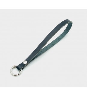 Çanta Aksesuar Gerçek Deri Siyah Renk Halkalı Elcik Gümüş Metalli