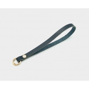 Çanta Aksesuar Gerçek Deri Siyah Renk Halkalı Elcik Light Gold Metalli