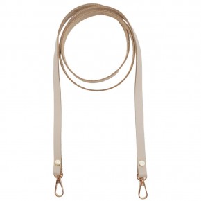 Çanta Aksesuar Gerçek Deri Spagetti Model Bej Renk Light Gold Metal Çanta Sapı