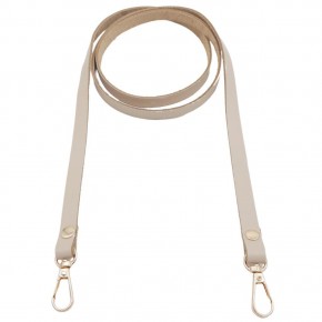 Çanta Aksesuar Gerçek Deri Spagetti Model Bej Renk Light Gold Metal Çanta Sapı