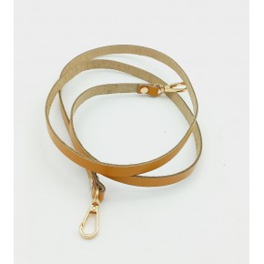 Çanta Aksesuar Gerçek Deri Spagetti Model Hardal Light Gold Metal Çanta Sapı