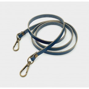 Çanta Aksesuar Gerçek Deri Spagetti Model Lacivert Antik Metal Çanta Sapı