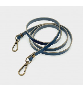 Çanta Aksesuar Gerçek Deri Spagetti Model Lacivert Antik Metal Çanta Sapı