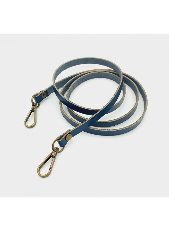 Çanta Aksesuar Gerçek Deri Spagetti Model Lacivert Antik Metal Çanta Sapı Çanta Aksesuar Gerçek Deri Spagetti Model Lacivert Antik Metal Çanta Sapı