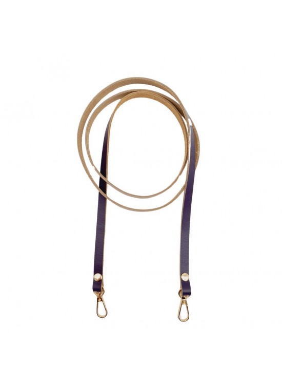 Çanta Aksesuar Gerçek Deri Spagetti Model Mor Renk Light Gold Metal Çanta Sapı Çanta Aksesuar Gerçek Deri Spagetti Model Mor Renk Light Gold Metal Çanta Sapı