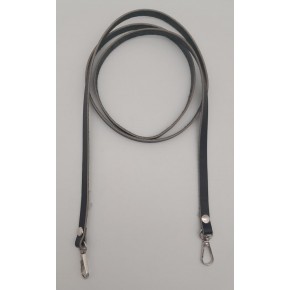 Çanta Aksesuar Gerçek Deri Spagetti Model Siyah Gümüş Metal Çanta Sapı