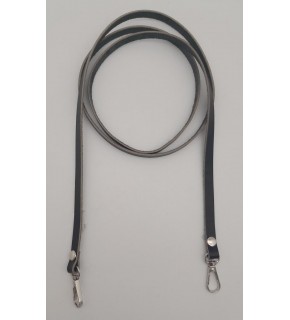 Çanta Aksesuar Gerçek Deri Spagetti Model Siyah Gümüş Metal Çanta Sapı