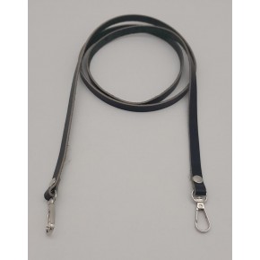 Çanta Aksesuar Gerçek Deri Spagetti Model Siyah Gümüş Metal Çanta Sapı