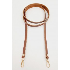 Çanta Aksesuar Gerçek Deri Spagetti Model Sütlü Kahve Light Gold Metal Çanta Sapı