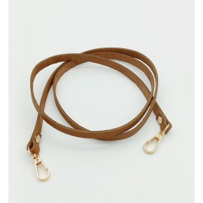 Çanta Aksesuar Gerçek Deri Spagetti Model Taba Light Gold Metal Çanta Sapı