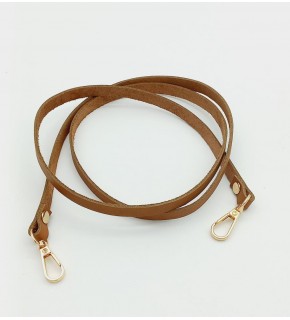 Çanta Aksesuar Gerçek Deri Spagetti Model Taba Light Gold Metal Çanta Sapı