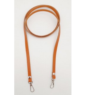 Çanta Aksesuar Gerçek Deri Spagetti Model Turuncu Taba Gümüş Metal Çanta Sapı