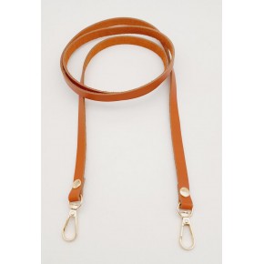 Çanta Aksesuar Gerçek Deri Spagetti Model Turuncu Taba Light Gold Metal Çanta Sapı