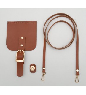 Çanta Aksesuar Gerçek Deri Spagetti Saplı Taba Renk Cep Telefonu Çanta Seti Light Gold Metalli