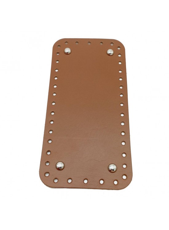 Çanta Aksesuar Gerçek Deri Sütlü Kahve 25X12 cm Dikdörtgen Gümüş Metalli Çanta Tabanı